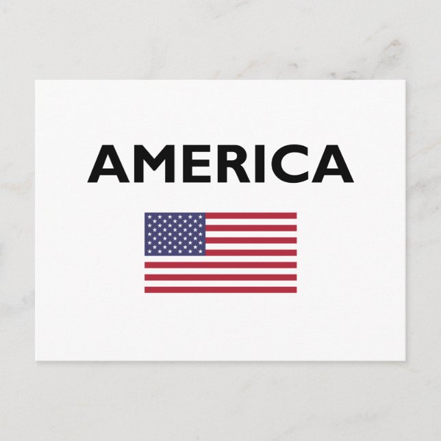 Carte Postale Amérique USA Drapeau Américain Couleur-Clair (Devant)