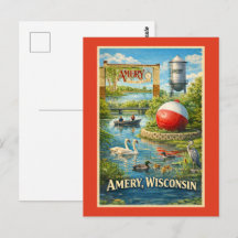 Amery, Wisconsin Ville des Lacs Tumbler Souvenir