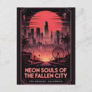 Carte Postale Âmes néon des fantômes de Los Angeles