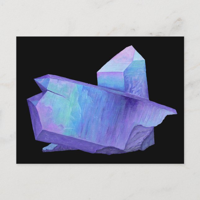Carte Postale Améthyste cristal violet ange aura quartz géode (Devant)