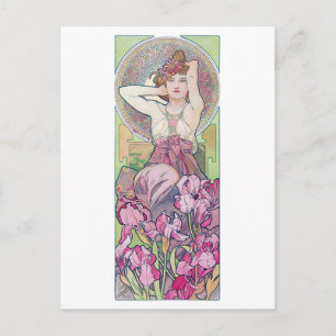 Carte Postale Améthyste (Quatre Bijoux), Alphonse Mucha