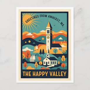 Carte Postale Amherst MA Happy Valley Voyages Rétro
