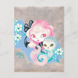 Carte Postale Ami de la Chouette des neiges