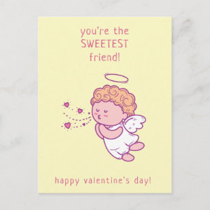 Carte Postale Ami le plus doux - Cupidon mignon dans la salle de