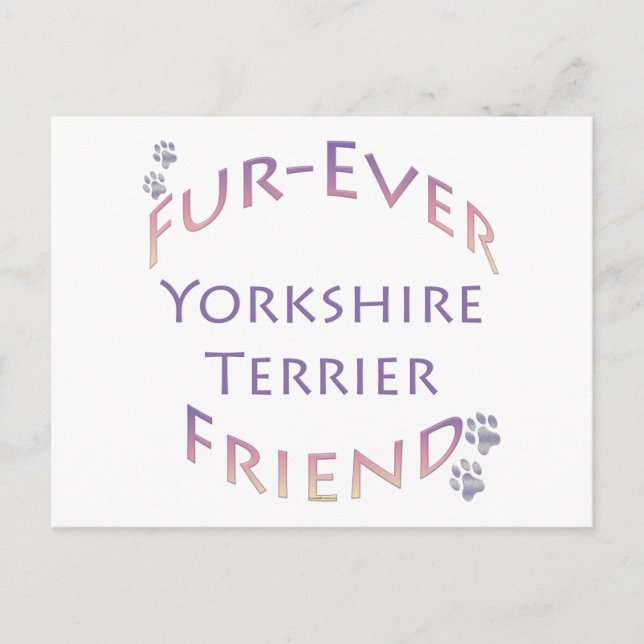 Carte Postale Ami pour toujours de Yorkshire Terrier (Devant)