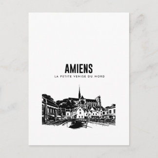 Carte Postale Amiens Cathedrale NotreDame Affiche Vintage Pica