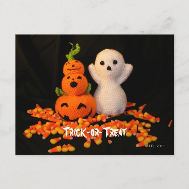 Carte Postale Amigurumi d'Halloween (Devant)