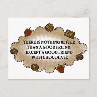 Carte Postale Amis Au Chocolat