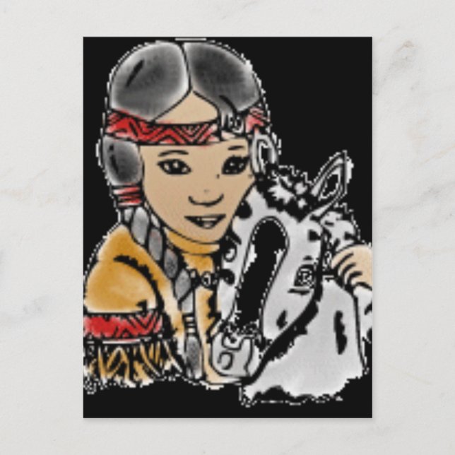 Carte Postale Amis autochtones (Devant)