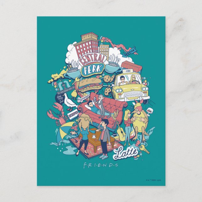 Carte Postale AMIS™ | Collage de dessin (Devant)