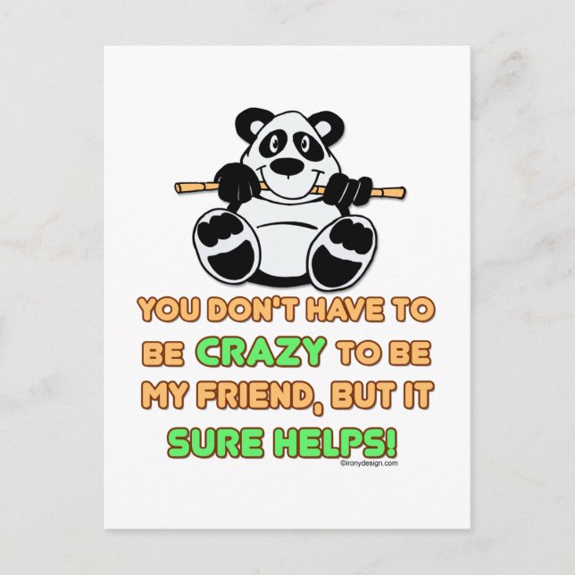 Carte Postale Amis fous (Devant)