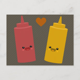 Carte Postale Amis Ketchup & Moutarde
