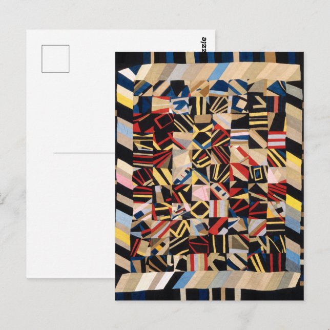 Carte Postale Amish Crazy Quilt par Lydia Beach (Devant / Derrière)