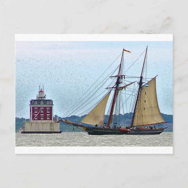 Carte Postale Amistad à Ledge Light House (Devant)