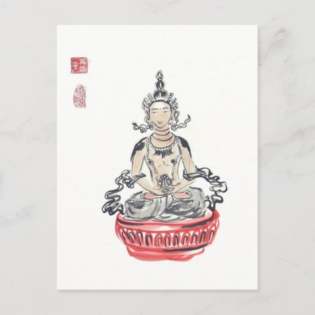 Carte postale Amitayus Bouddha Art (Devant)
