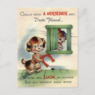 Carte postale Amitié vintage