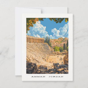 Carte postale Amman Jordan Travel