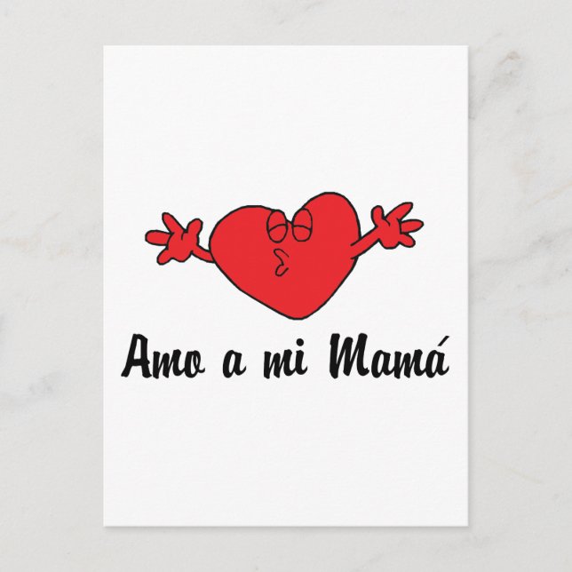 Carte Postale Amo a mi Mama (Devant)