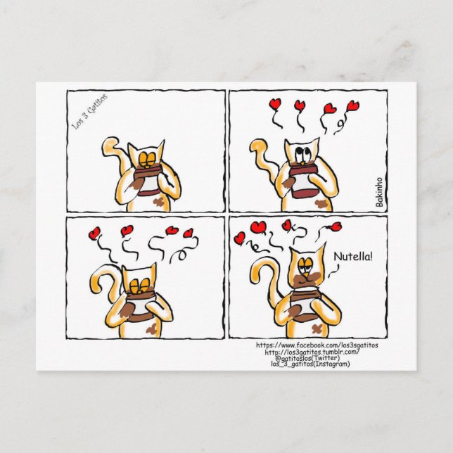 Carte Postale Amor é Nutella (Devant)