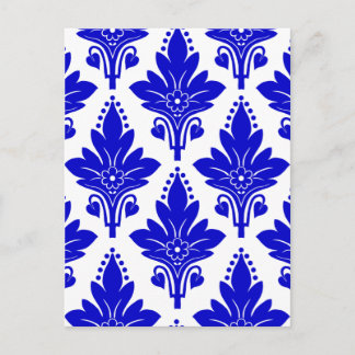 Carte Postale AMOROSO DAMASK : BLEU et BLANC