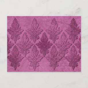 Carte Postale Amoroso : PARCHEMENT VIEILLISSÉ en ROSE