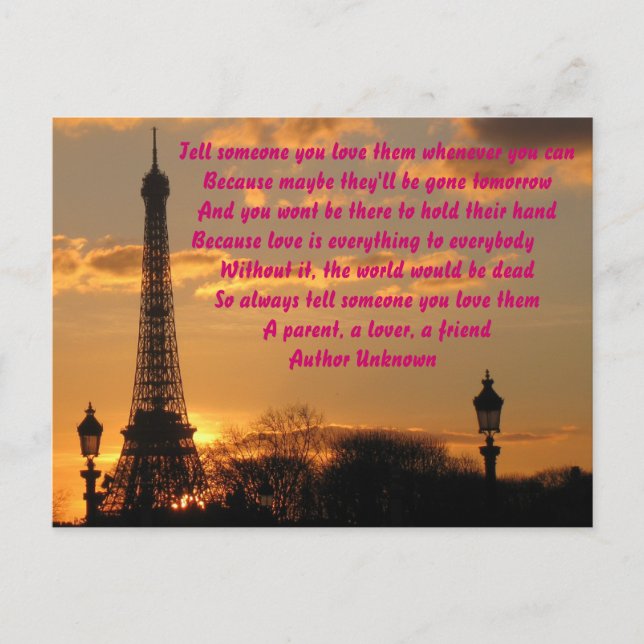 Carte Postale Amour (Devant)