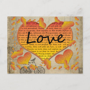 Carte Postale Amour 1 Corinthiens 13 Coeurs