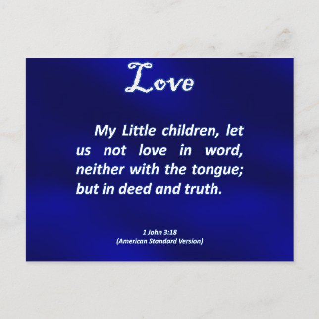 Carte Postale Amour 1 Jean 3-18 (Devant)