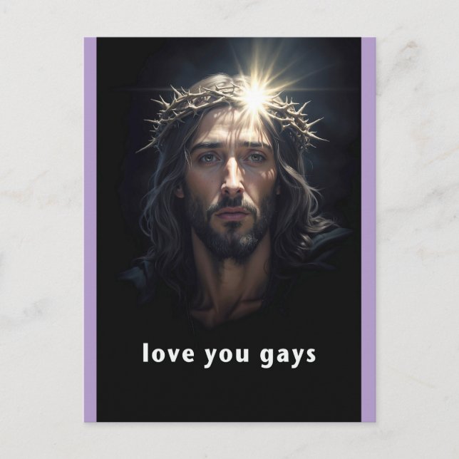 Carte Postale amour à vous gays (Devant)