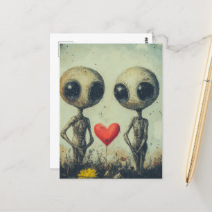 Carte Postale Amour Alien