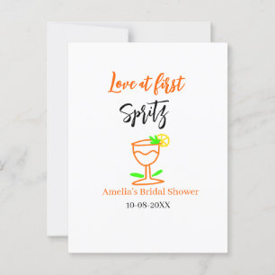 Carte Postale Amour au premier spritz orange noir enterrement de