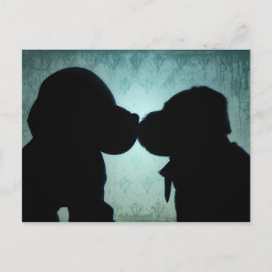 Carte Postale Amour chiot