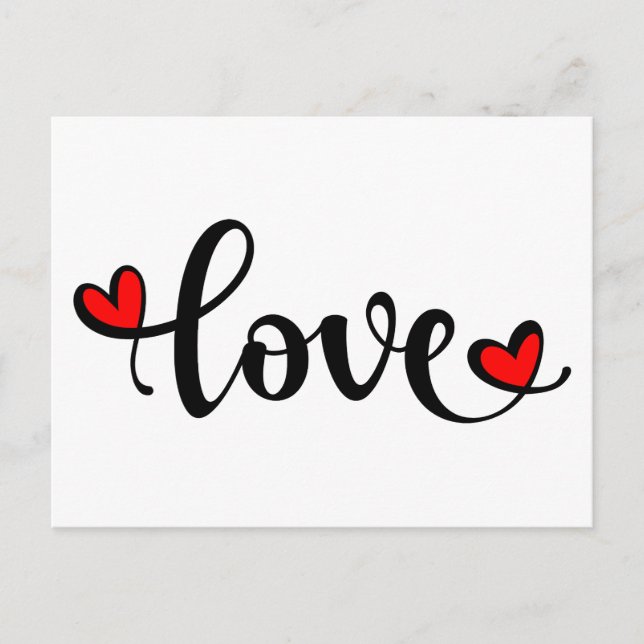 Carte Postale Amour Coeur Saint Valentin (Devant)