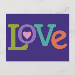 Carte postale Amour coloré