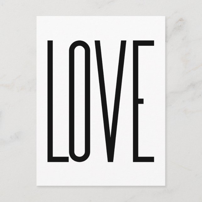 Carte Postale Amour cool - Conception graphique minimaliste (Devant)
