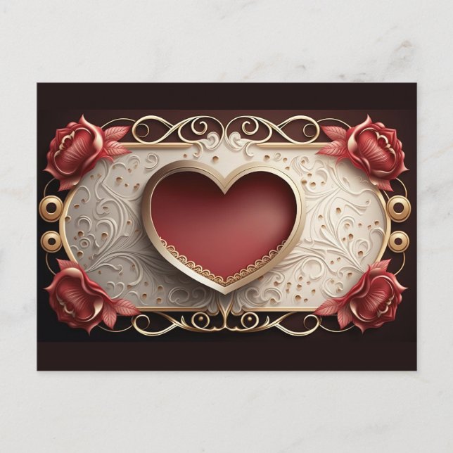 Carte Postale Amour d'anniversaire Saint-Valentin (Devant)