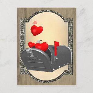 Carte Postale Amour dans le courrier