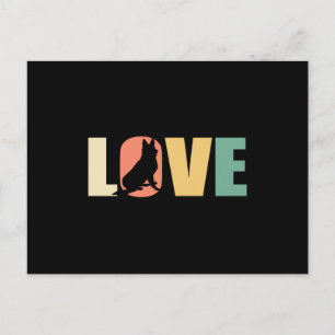 Carte Postale Amour de berger allemand