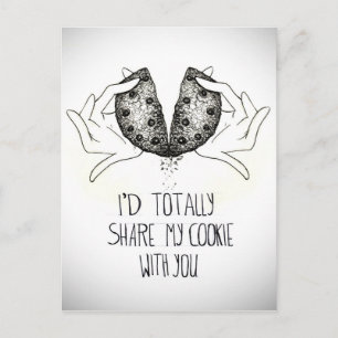 Carte Postale amour de biscuit