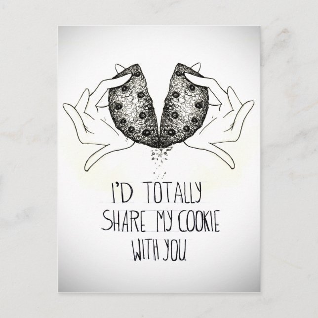 Carte Postale amour de biscuit (Devant)