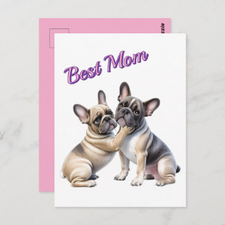 Carte Postale Amour de Bouledogue français