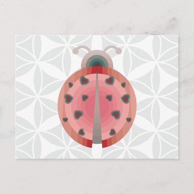 Carte Postale amour de coccinelle (Devant)