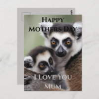 **"Amour de la mère : Mummy and Baby Lemur Cuddlin