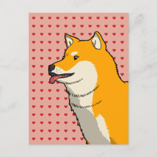 Carte Postale Amour de Shiba Rose