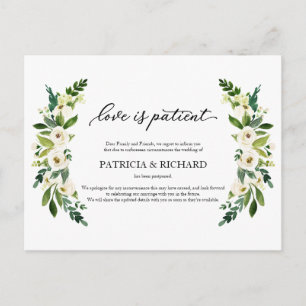 Carte Postale Amour de verdure est patient report de mariage