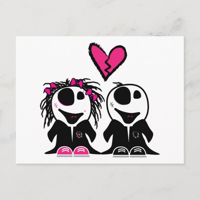 CARTE POSTALE AMOUR DE ZOMBIE (Devant)