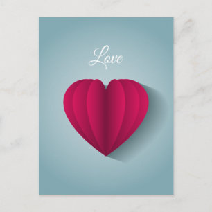 Carte Postale Amour du coeur romantique moderne