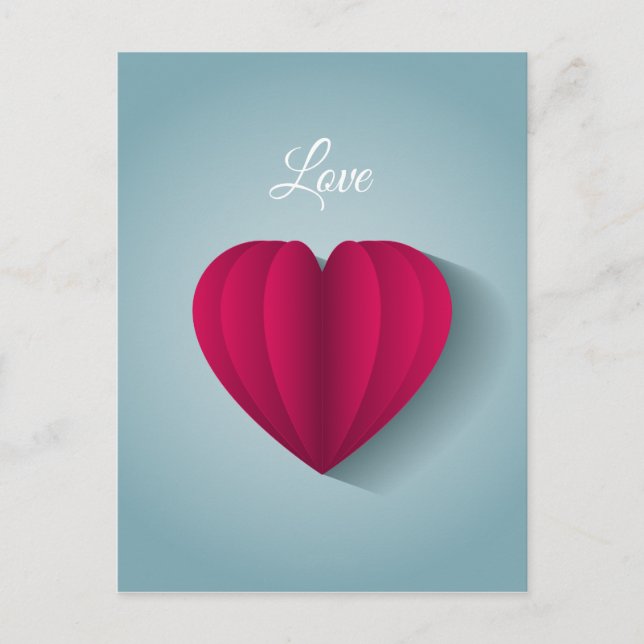 Carte Postale Amour du coeur romantique moderne (Devant)