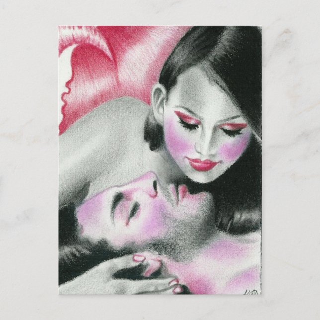 Carte postale Amour d'une sirène (Devant)