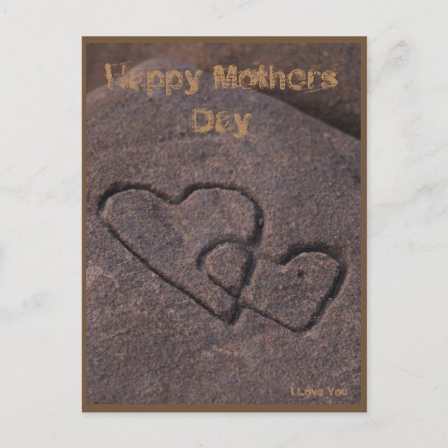 Carte Postale Amour écrit sur le sable (Devant)